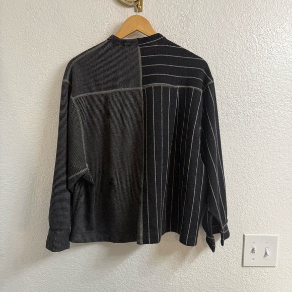 ALEMBIKA Chalk Stripe Oversized Shirt Jacket Size Small - Picture 3 of 6